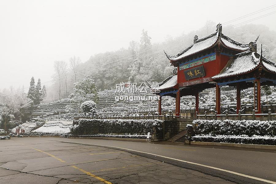 雪景-成都公墓